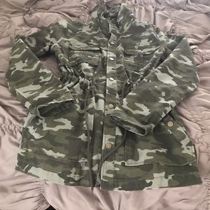 Camo Drawstring Jacket